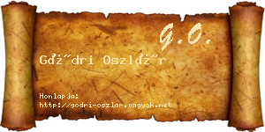 Gödri Oszlár névjegykártya